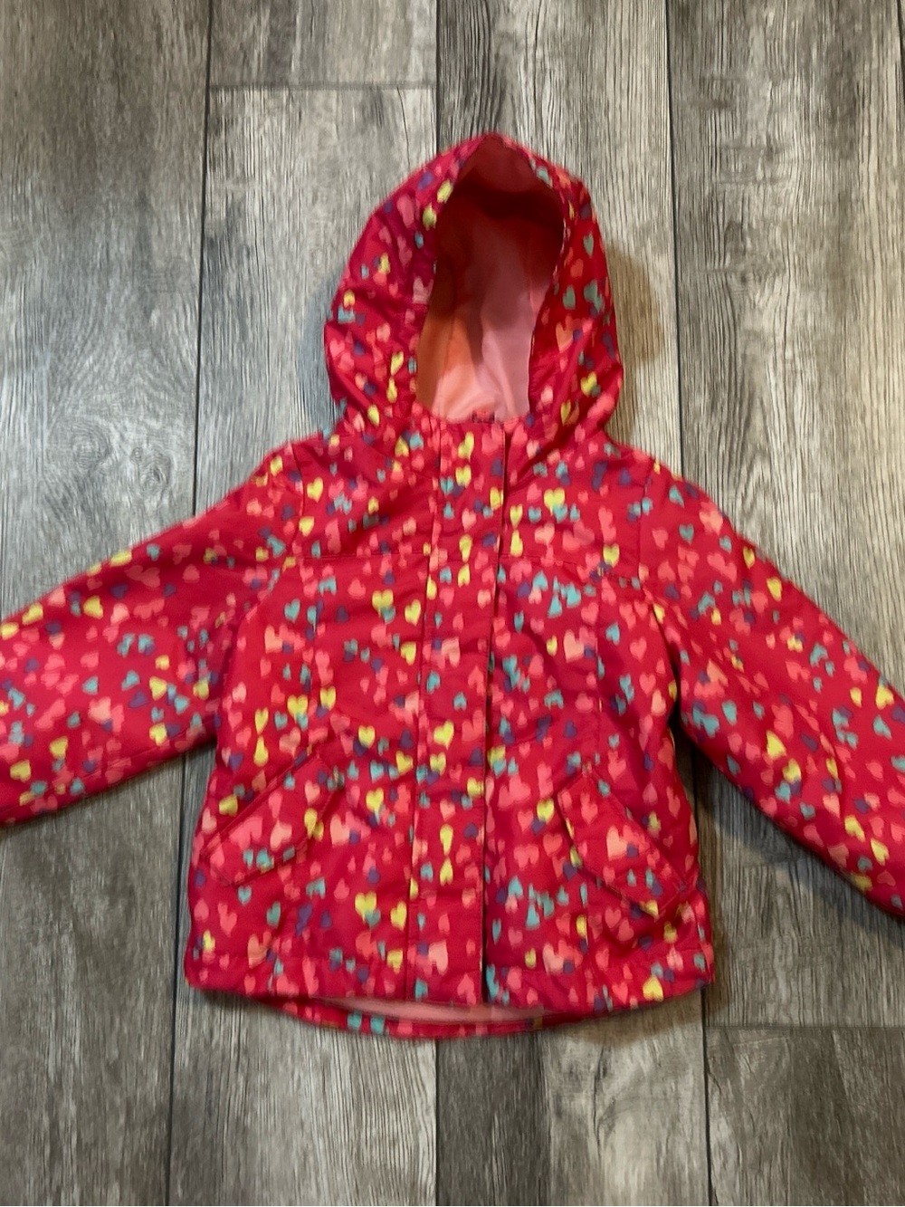 Girls Size 3T Pink w/ Hearts Jacket